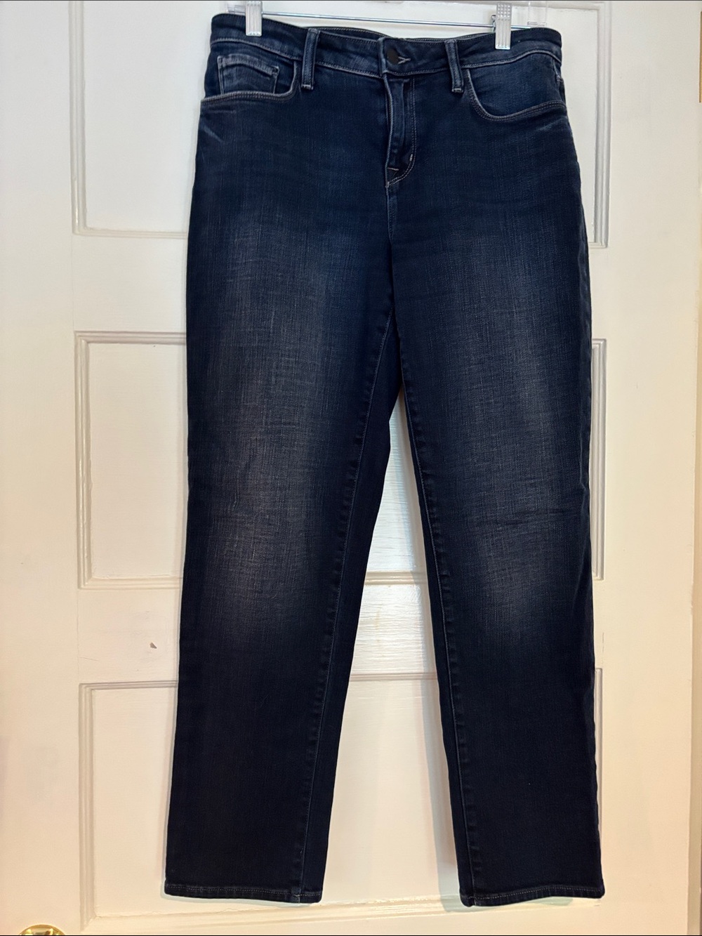 L'AGENCE Dark Indigo Straight-Leg Jeans